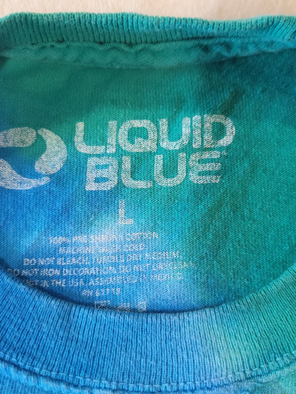 Liquid Blue Dead and Company 2021 Tour Show Large Tshirt Blue Green - Picture 3 of 5